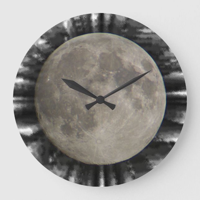Der Mond, la lune, la luna, the moon Uhr Large Clock (Front)