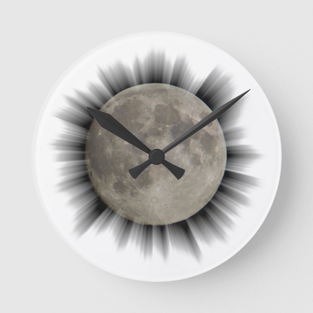 Der Mond, la lune, la luna, the moon Uhr Round Clock (Front)