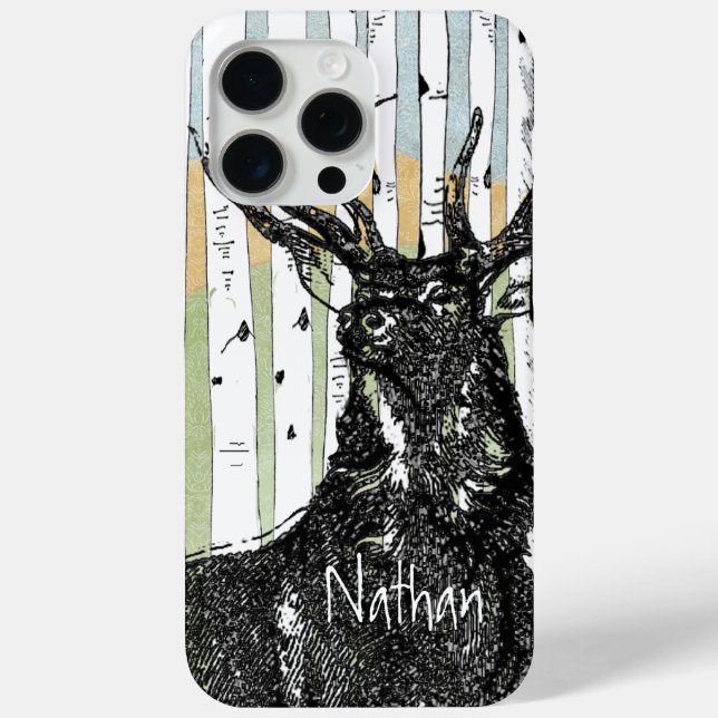 Der/Poisson de cerf lin Personnaliser le coque iph (Verso)