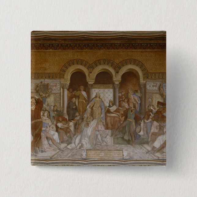 Der Saengerkrieg, c.1854-55 2 Inch Square Button (Front)
