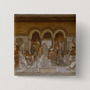 Der Saengerkrieg, c.1854-55 2 Inch Square Button