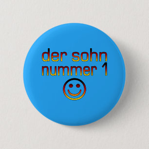 Der Sohn Nummer 1 - Number 1 Son in German 2 Inch Round Button