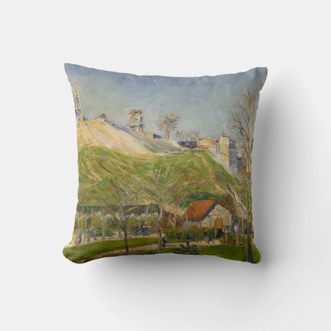 Der Square Saint-Pierre | 1883-84 Throw Pillow (Front)