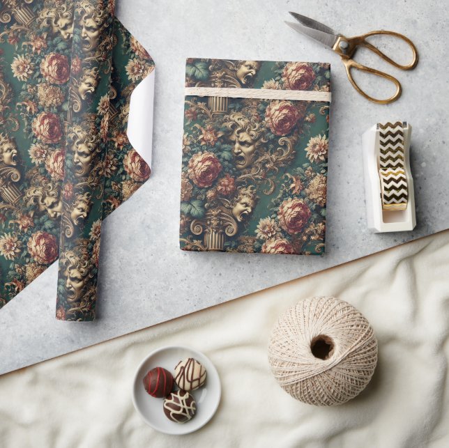 Deranged Decadence – Gothic Victorian Floral  Wrapping Paper (Crafts)