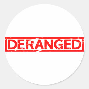Deranged Stamp Classic Round Sticker