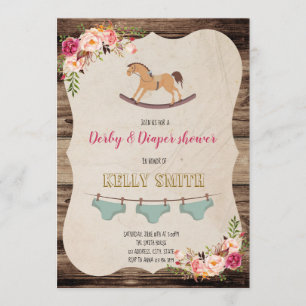 Derby and diaper party invitation