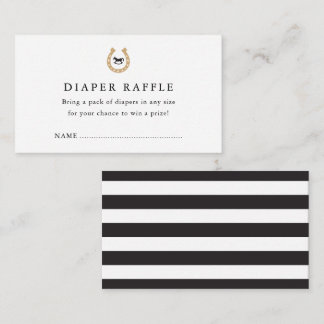 Derby Baby Shower Diaper Raffle Enclosure Card