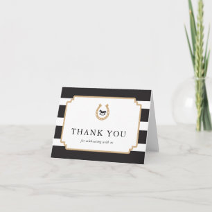 Derby Baby shower plié Merci Cartes de notes