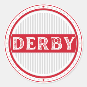 Derby City Pride Emblem – English Identity Classic Round Sticker