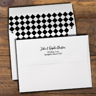 Derby Day Diamond Check Pattern Envelope