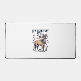 Derby Day Y’all Horse Floral Hat Desk Mat