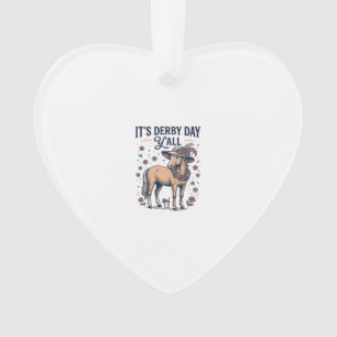 Derby Day Y’all Horse Floral Hat Ornament