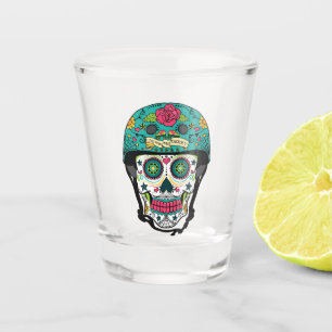 Derby de Los Muertos - Roller Derby Sugar Skull Shot Glass
