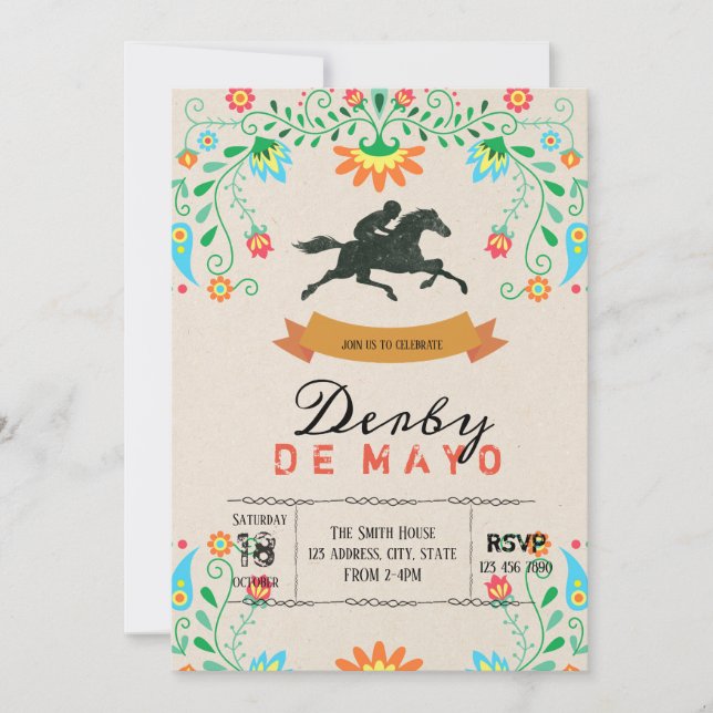 Derby de Mayo party invitation (Front)