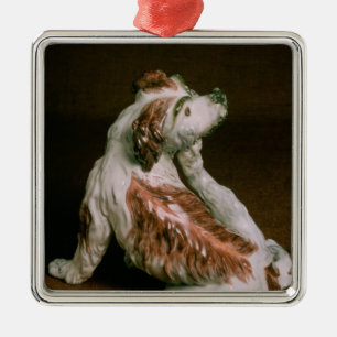 Derby figure of a King Charles spaniel Metal Ornament