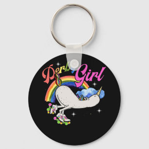 Derby Girl Unicorn Roller Skate Roller Derby Keychain