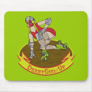 Derby girl up mouse pad