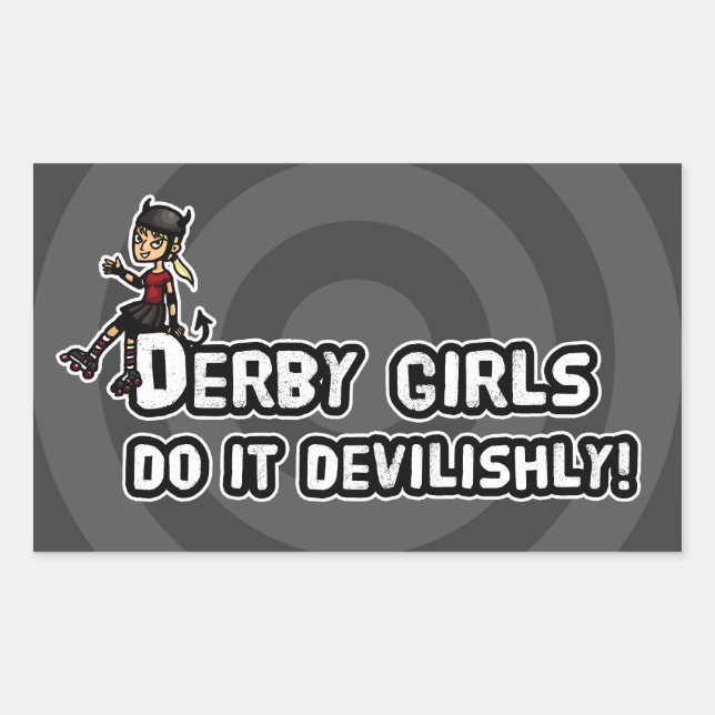 Derby Girl's do it devilishly Sticker (Front)