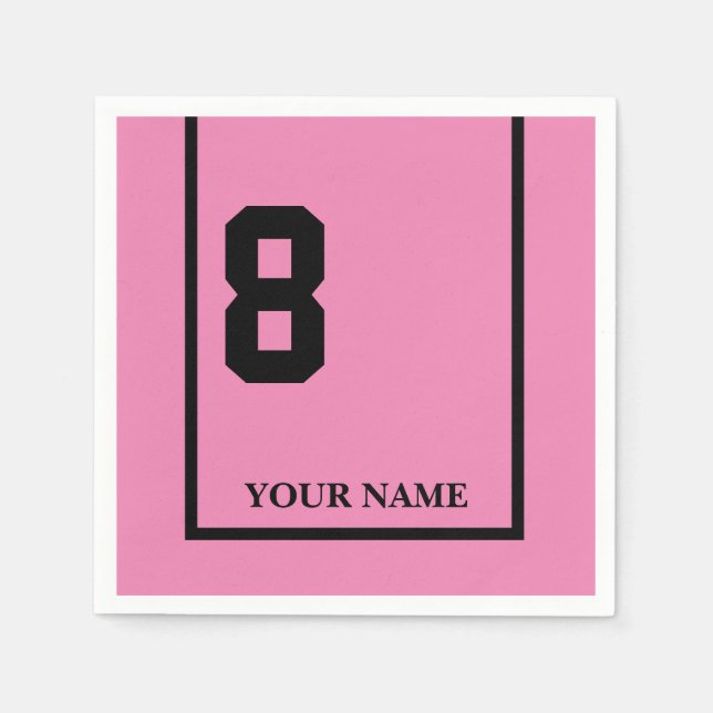 Derby Horse Race Pink 8 Personalized Napkin (Front)