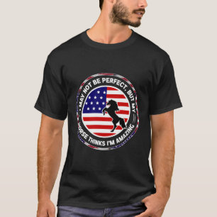 Derby Horse Race Racing Love Jockey Fun Usa Flag T-Shirt