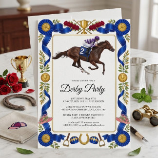 Derby Horse Race Watch Party Invitation