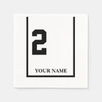 Derby Horse Race White 2 Personalized Paper Napkin