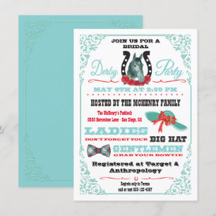 Derby Horse Racing Fête des mariées invitation