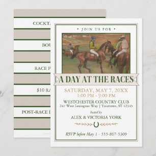 Derby Horse Racing Party Edgar Degas Invitation