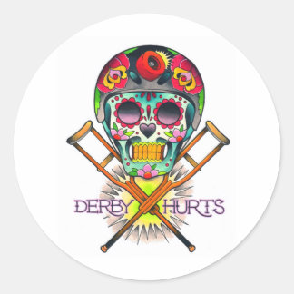 Derby Hurts Classic Round Sticker