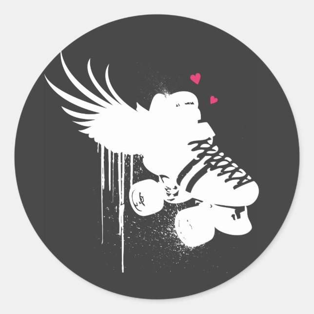 derby love sticker on black (Front)