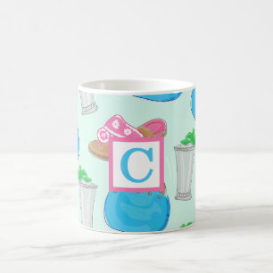 Derby Mint Julep Purse Jack  Preppy Monogram Coffee Mug