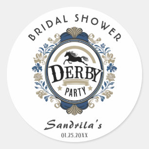 DERBY PARTY CLASSIC ROUND STICKER