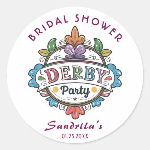 DERBY PARTY CLASSIC ROUND STICKER