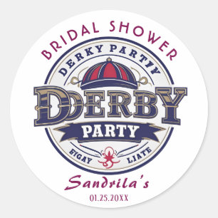 DERBY PARTY CLASSIC ROUND STICKER