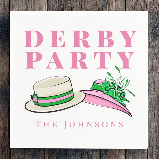 Derby Party Fancy Hat Fashion Preppy Napkin (Creator Uploaded)