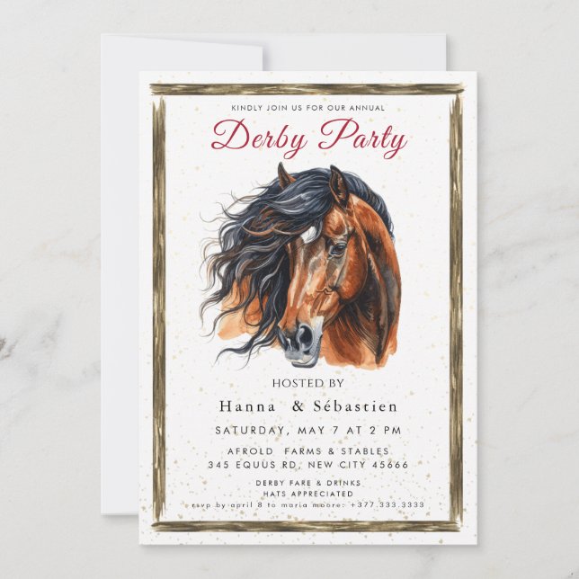 Derby Party Invitation (Devant)