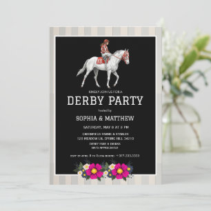 Derby Party Invitation Vintage Horse Race Card