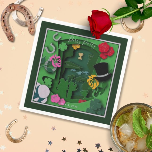 Derby Party Paper Cutout Effect Napkin (Creator Uploaded)