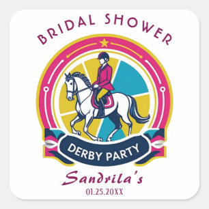 DERBY PARTY SQUARE STICKER