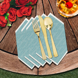 Derby Party Turquoise and Ivory Napkin