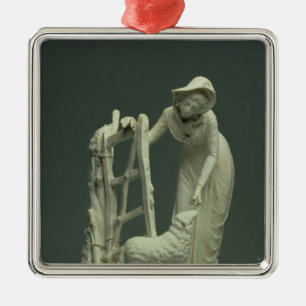 Derby shepherdess, 1790 metal ornament