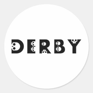derby : skullphabet classic round sticker
