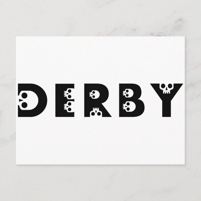 derby : skullphabet postcard (Front)