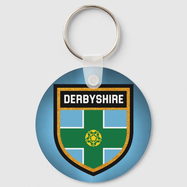 Derbyshire Flag Keychain (Front)