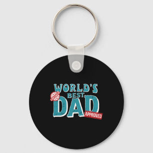 Derft World's Best Dad - Checked And Approved - Ha Keychain