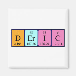 Deric periodic table name magnet