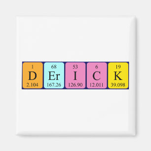 Derick periodic table name magnet
