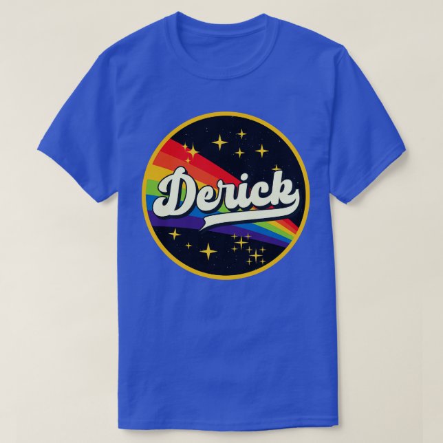 Derick Rainbow In Space Vintage Style T-Shirt (Design Front)