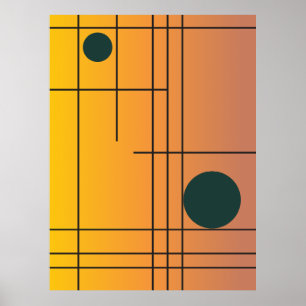 Dérive de terracotta n° 1 — Art mural géométrique 