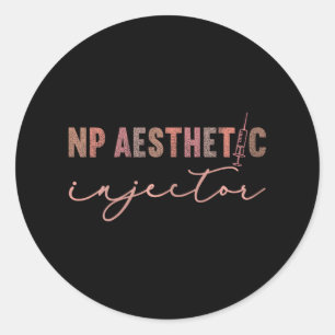 Derm Nurse PA NP Aesthetics Injector botox Classic Round Sticker